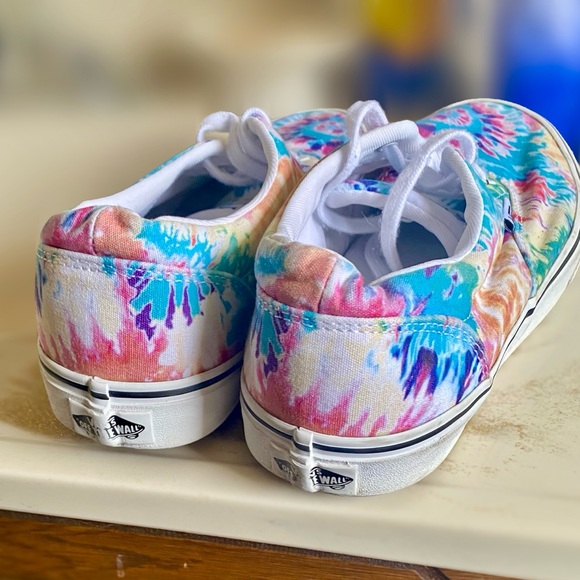 Vans Women's Tie-Dye Sneakers - Blue, Pink, Yellow - Picture 2 of 11